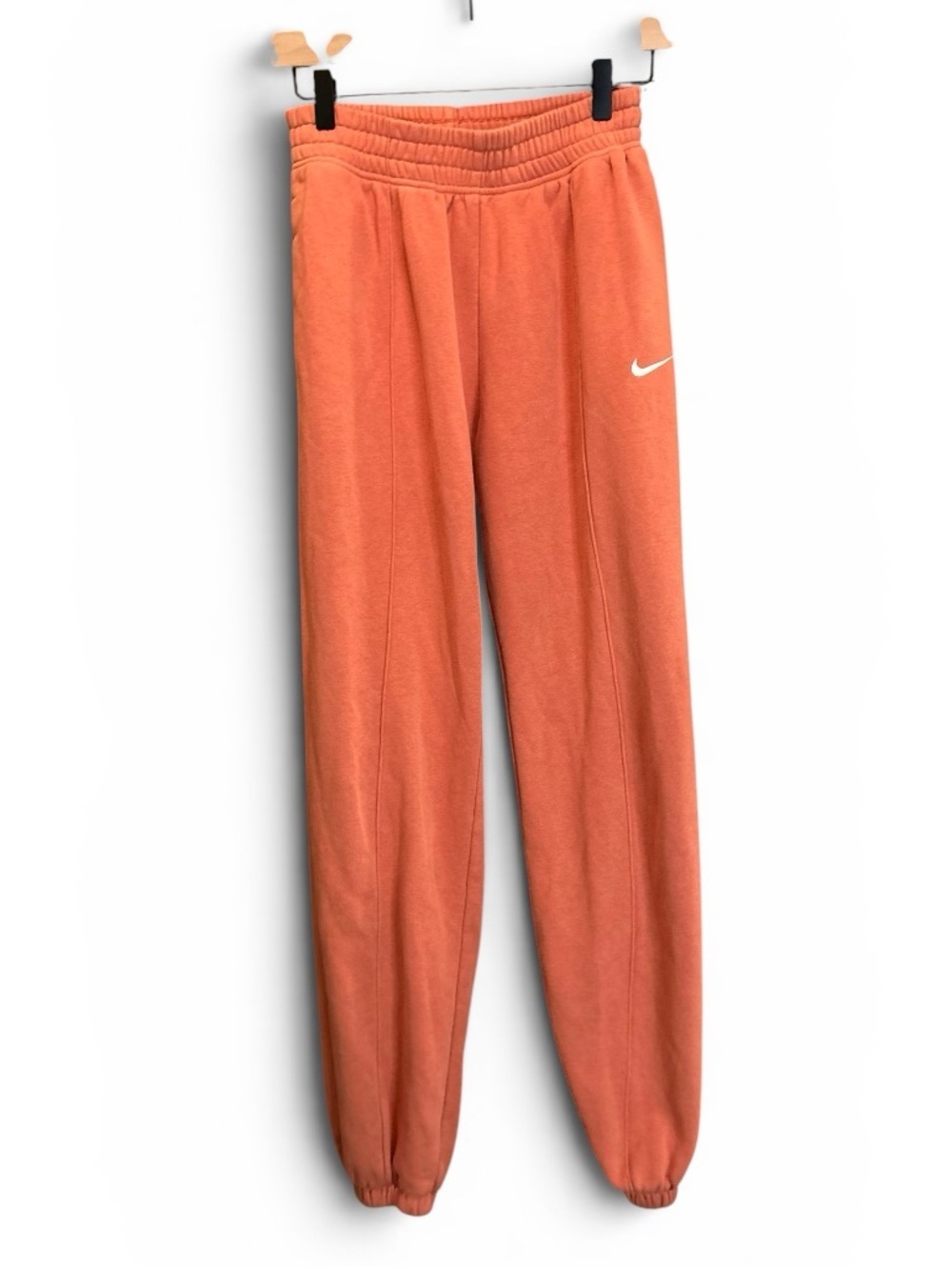 Nike Womens XS Fleece Jogger Sweatpants Coral Pink Athletic Lounge Pants